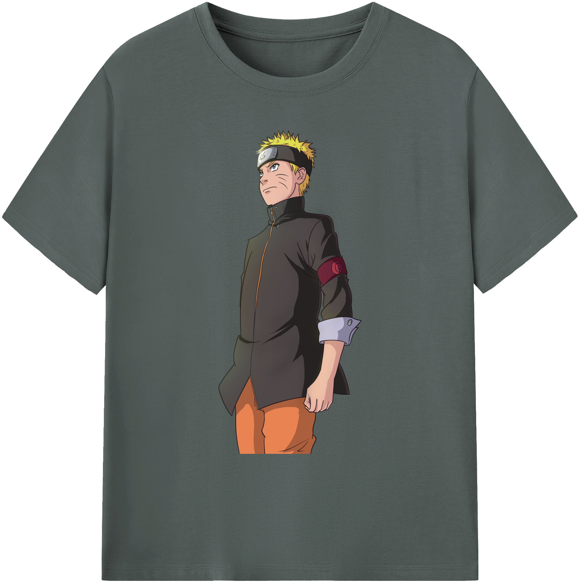 （画像用） NARUTO -ナルト- うずまき ナルト Uzumaki Naruto 綿100％ メンズ半袖Tシャツ｜肌触りやわらか＆通気性